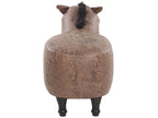 Animal Stool HORSE Faux Leather Light Brown