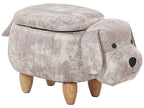 Storage Animal Stool DOGGY Velvet Beige