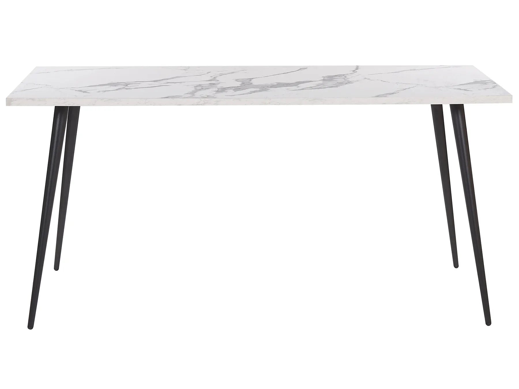 Dining Table SANTIAGO White Marble 160 cm 80 cm