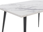 Dining Table SANTIAGO White Marble 160 cm 80 cm