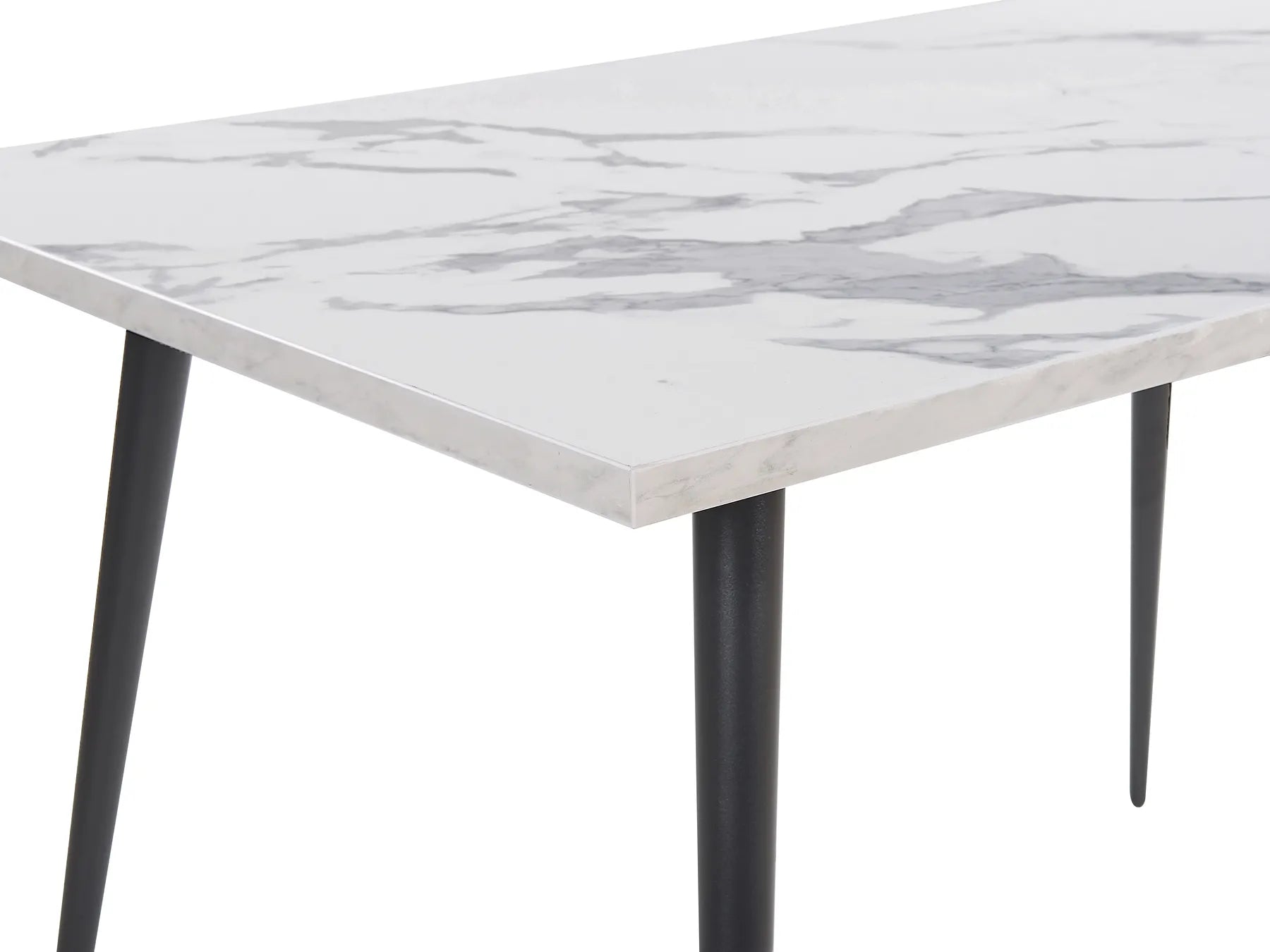 Dining Table SANTIAGO White Marble 160 cm 80 cm