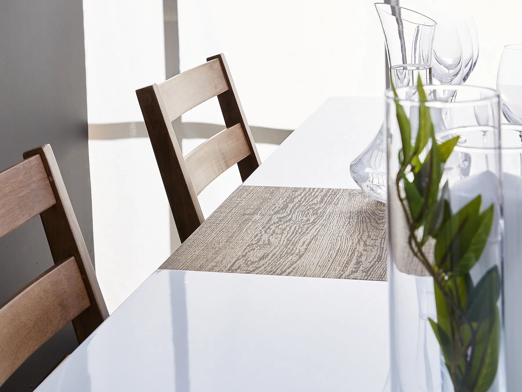 Extending Dining Table KALUNA White 160/200 cm 90 cm