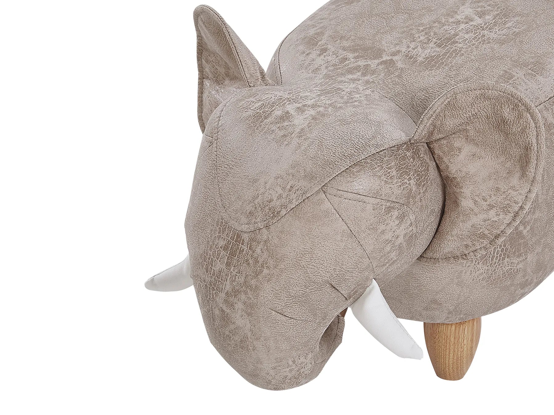 Storage Animal Stool JUMBO Faux Leather Grey