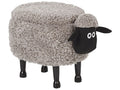 Storage Animal Stool SHEEP Fabric Grey