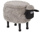 Storage Animal Stool SHEEP Fabric Grey