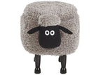 Storage Animal Stool SHEEP Fabric Grey