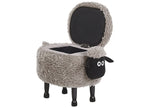 Storage Animal Stool SHEEP Fabric Grey