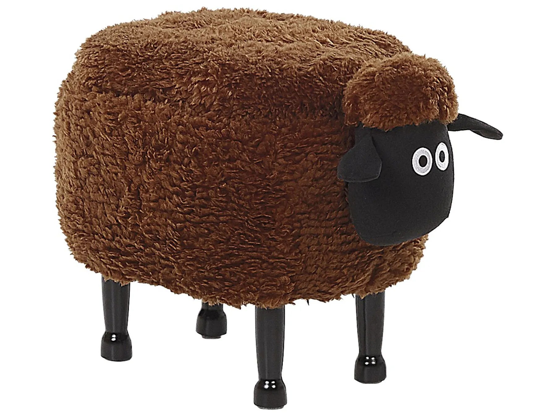 Storage Animal Stool SHEEP Fabric Brown