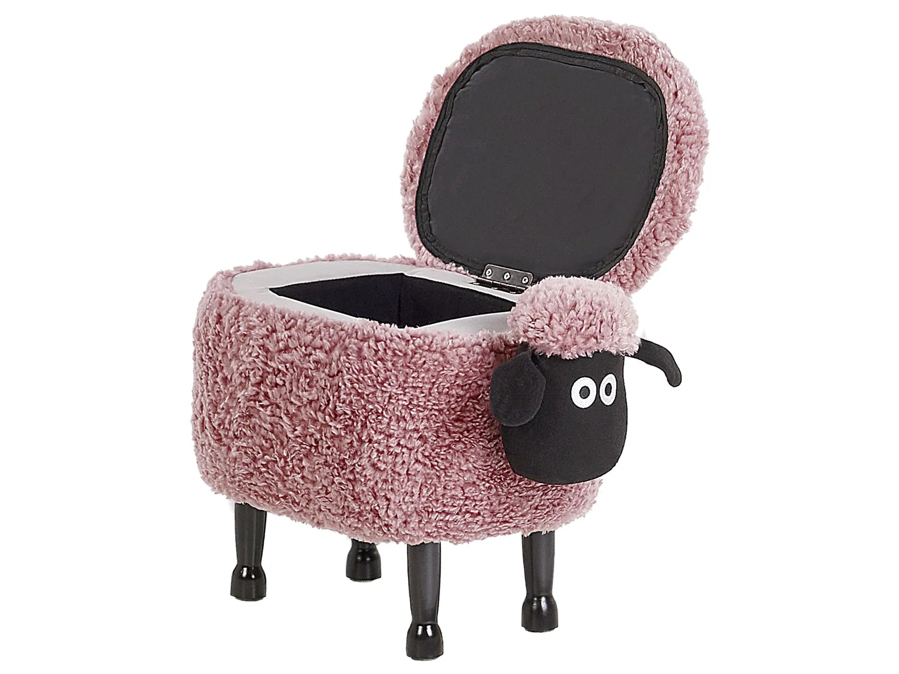Storage Animal Stool SHEEP Fabric Pink