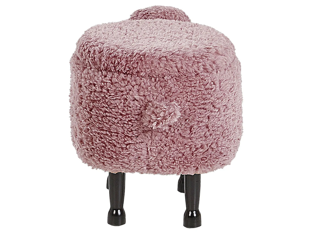 Storage Animal Stool SHEEP Fabric Pink