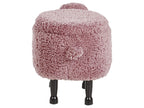 Storage Animal Stool SHEEP Fabric Pink