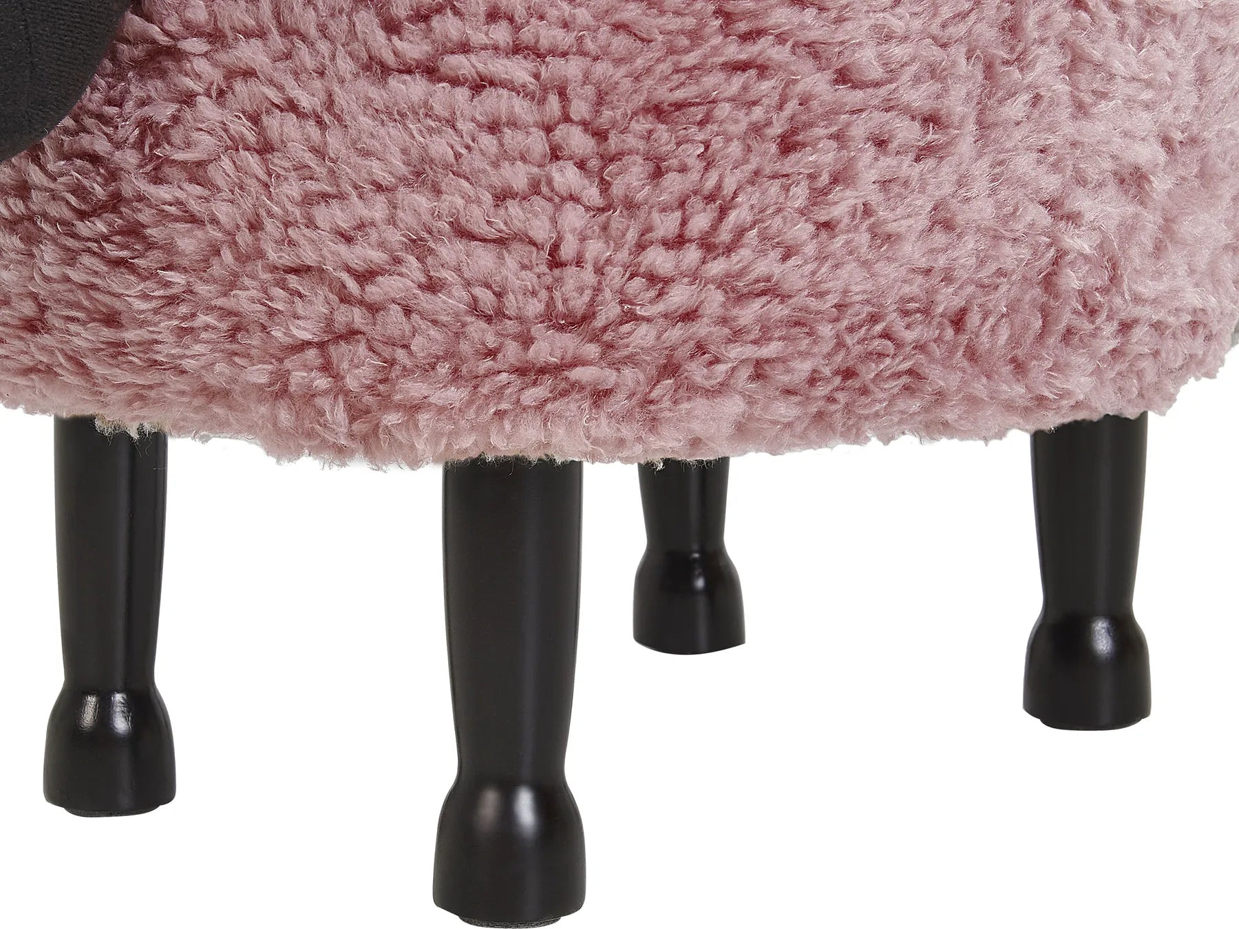 Storage Animal Stool SHEEP Fabric Pink