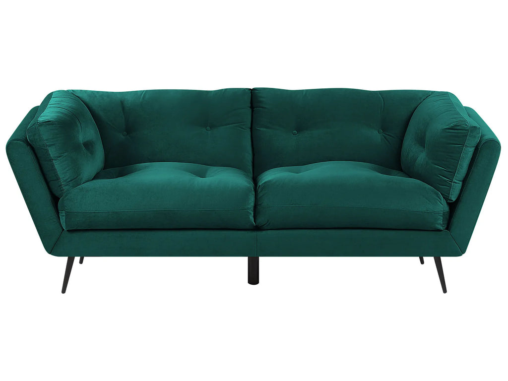Sofa 3 Seater LENVIK Velvet Emerald Green