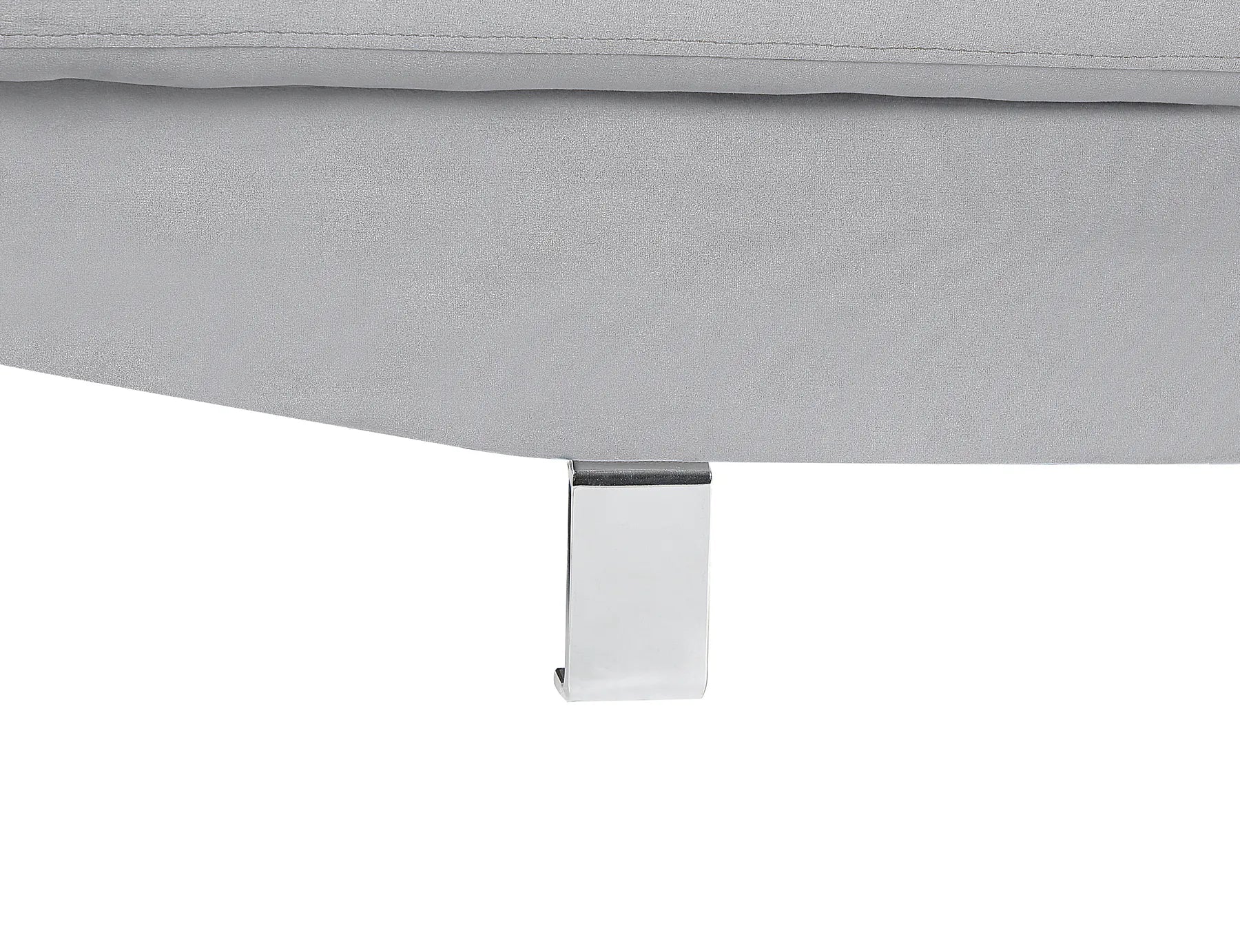 Corner Sofa 5 Seater NORREA Velvet Grey Left Hand