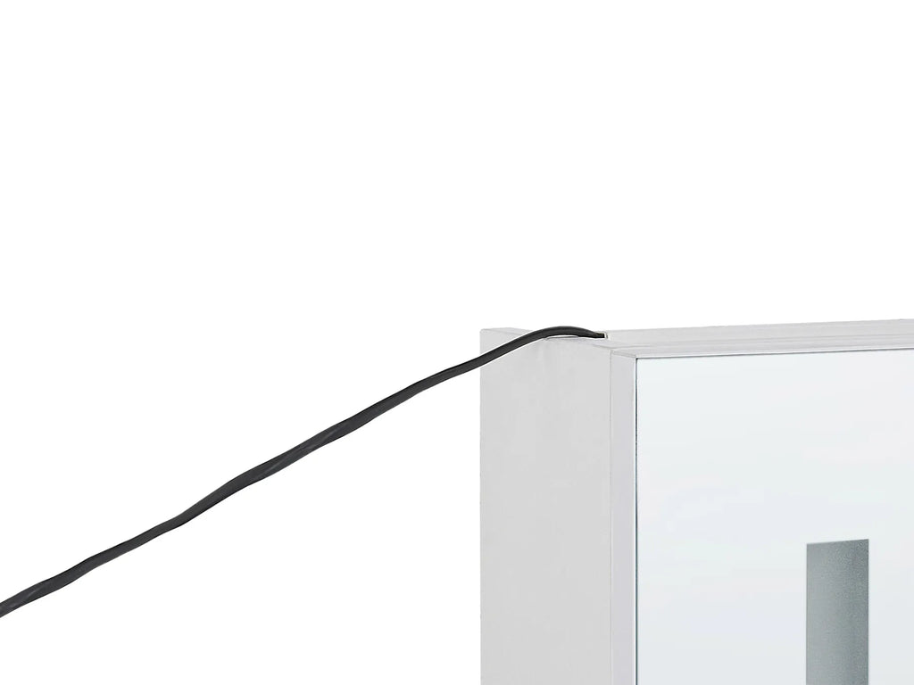 Bathroom Wall Mounted Mirror Cabinet LED CAMERON 40 cm 60 cm White