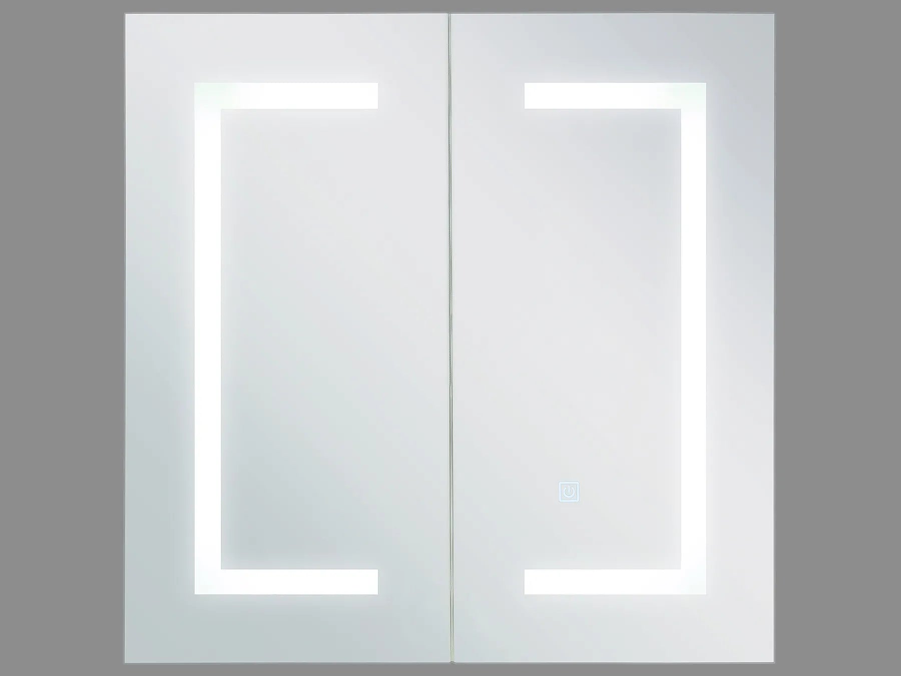 Bathroom Wall Mounted Mirror Cabinet LED MAZARREDO 60 cm 60 cm White