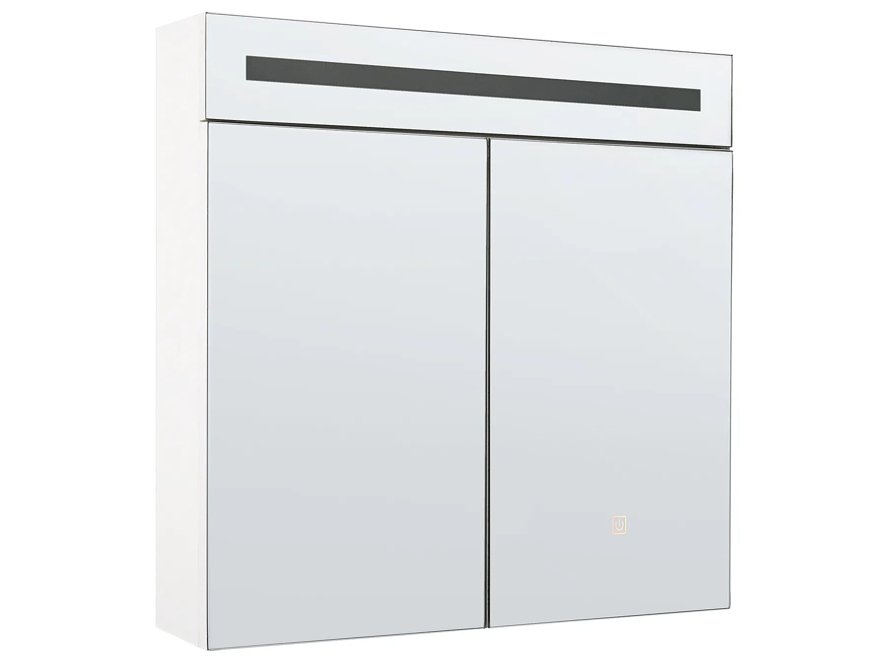 Bathroom Wall Mounted Mirror Cabinet LED JARAMILLO 60 cm 60 cm White