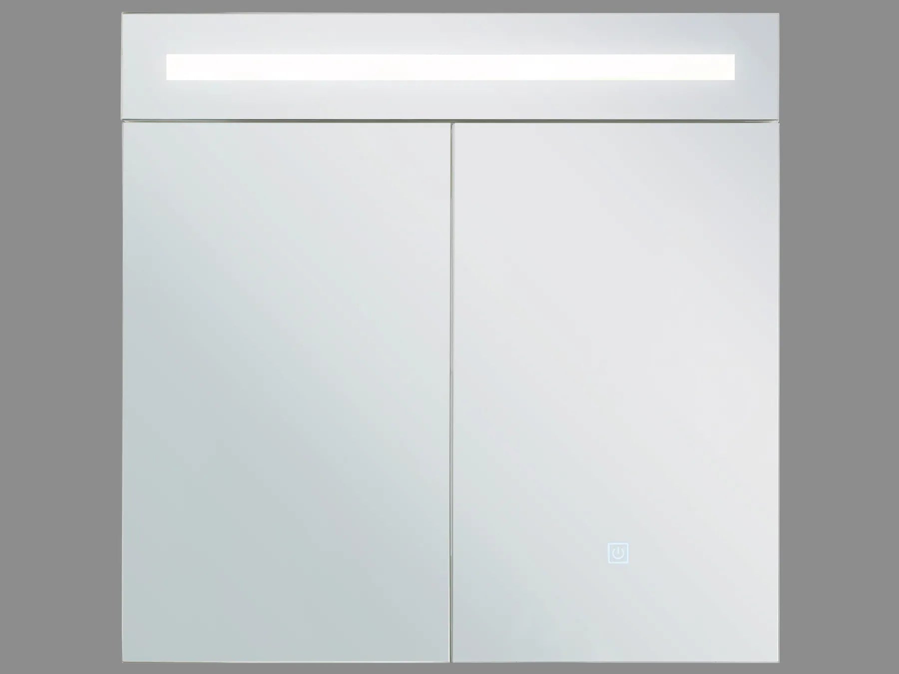 Bathroom Wall Mounted Mirror Cabinet LED JARAMILLO 60 cm 60 cm White