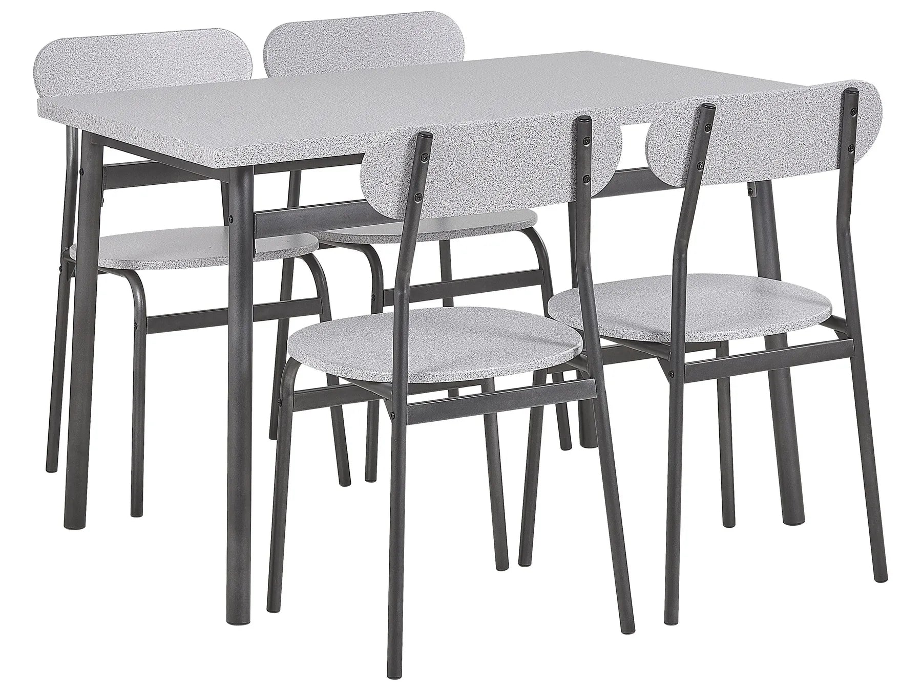 Dining Set VELDEN Light Grey 4 Seater
