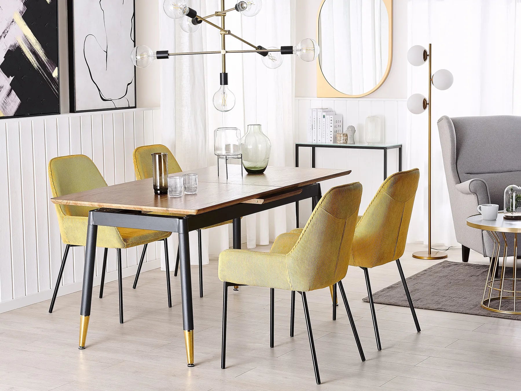 extending dining table california dark brown 160/200 cm 90 cm