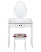 Dressing Table with Mirror and Stool SOLEIL White