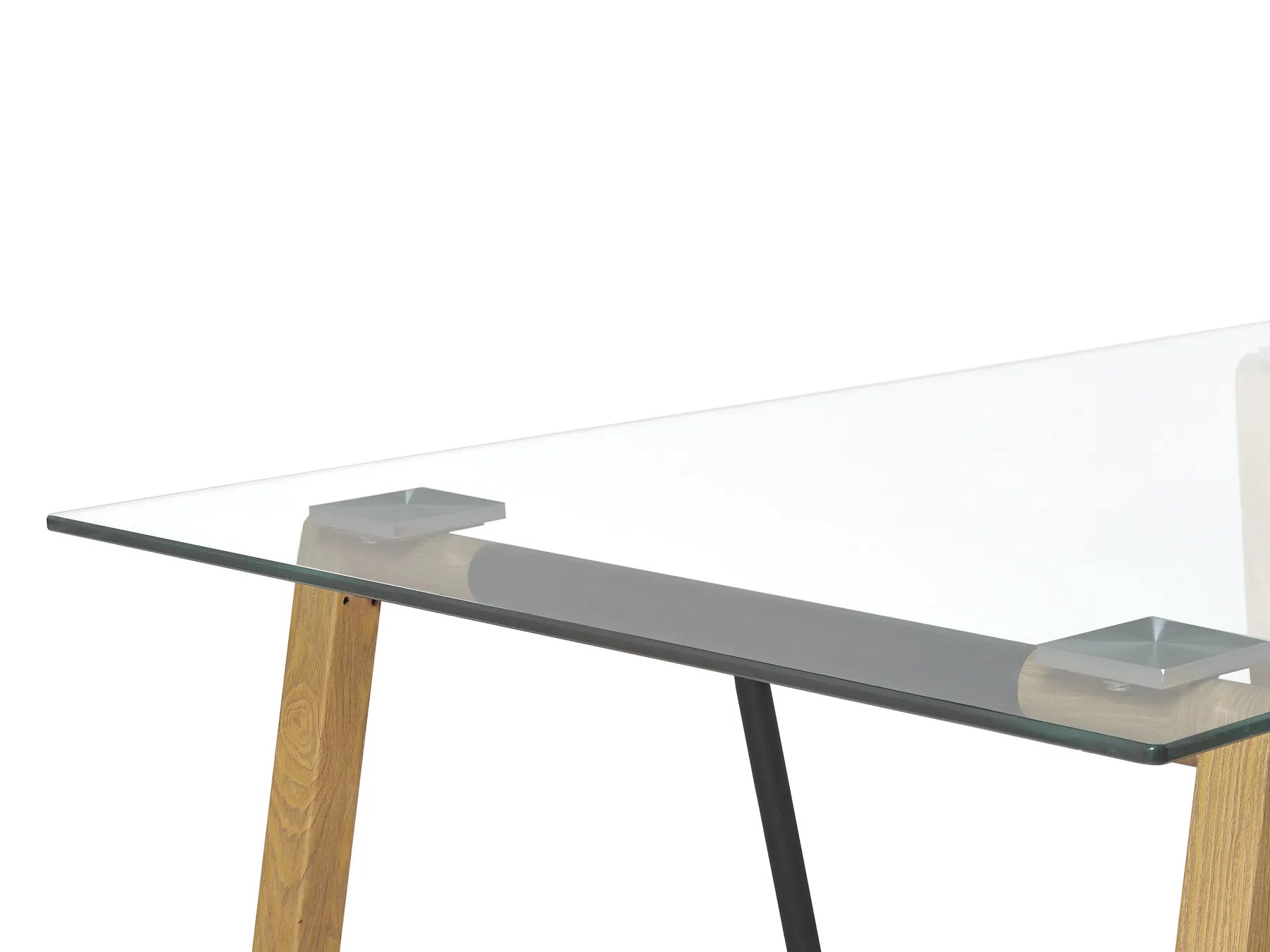 Dining Table TACOMA Light Brown 140 cm 80 cm Tempered Glass