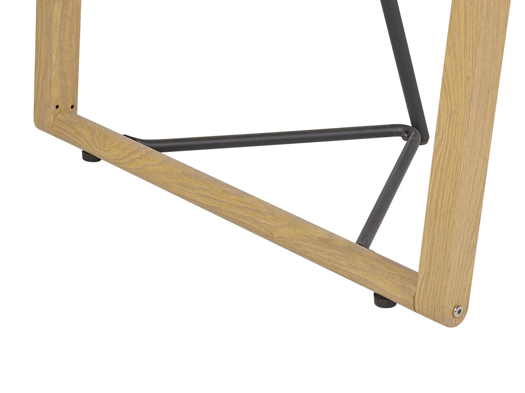 Dining Table TACOMA Light Brown 140 cm 80 cm Tempered Glass