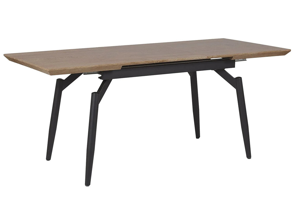 Extending Dining Table Dark Brown 140/180 cm 80 cm
