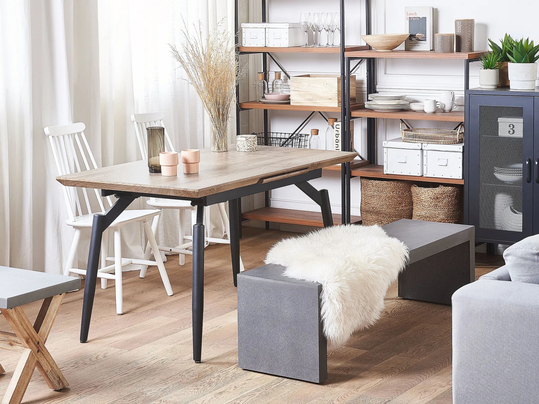 Extending Dining Table Dark Brown 140/180 cm 80 cm