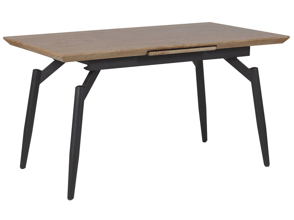 Extending Dining Table Dark Brown 140/180 cm 80 cm