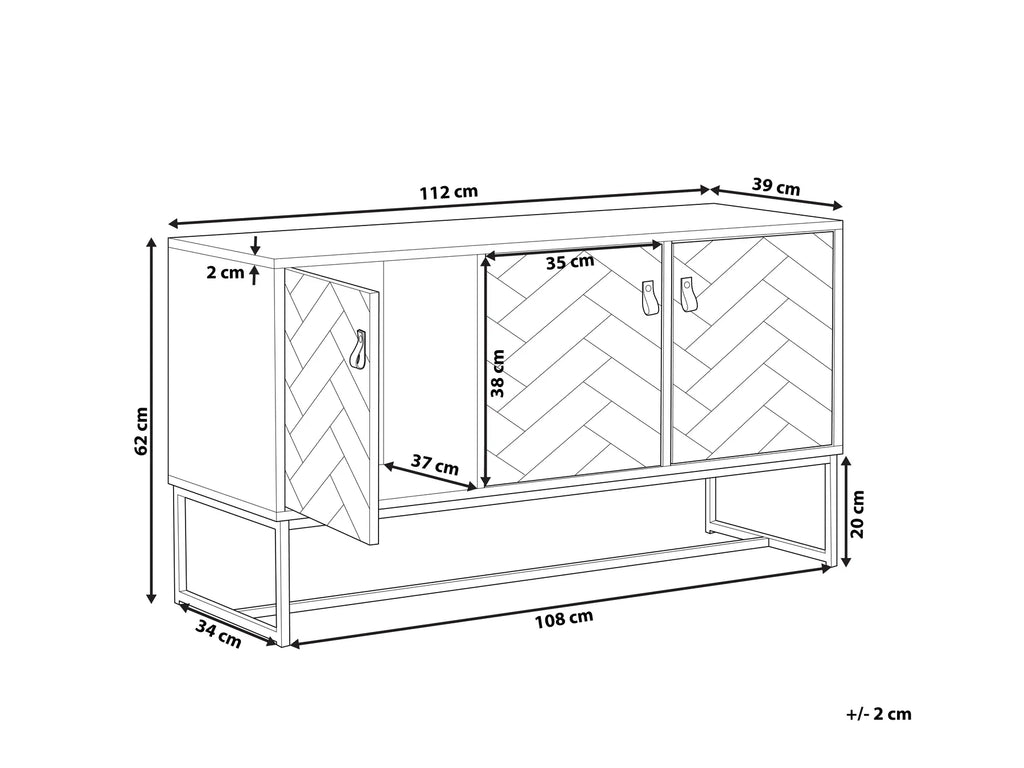 Cabinet NUEVA Light Brown/ White