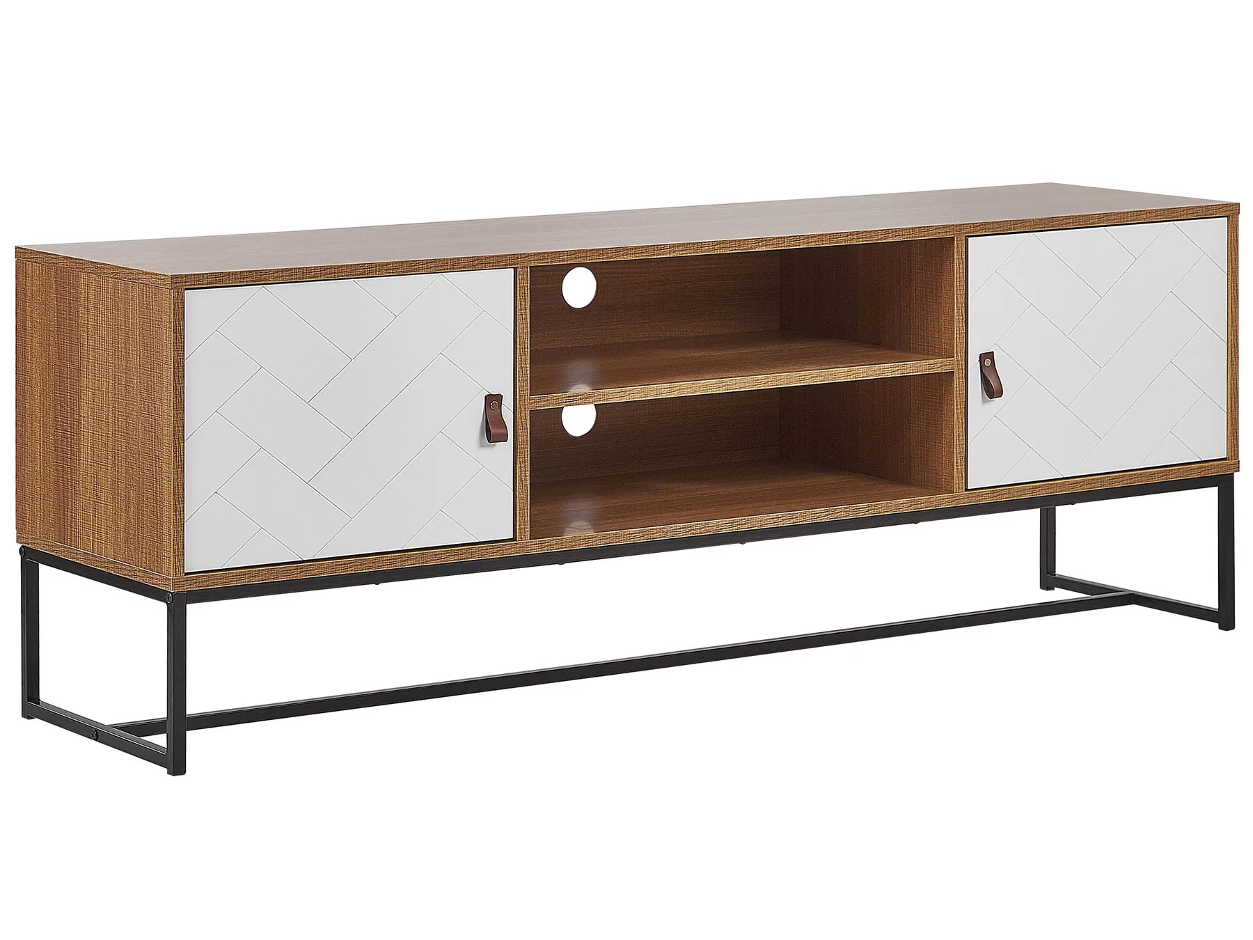 TV Stand NUEVA Light Brown/ White