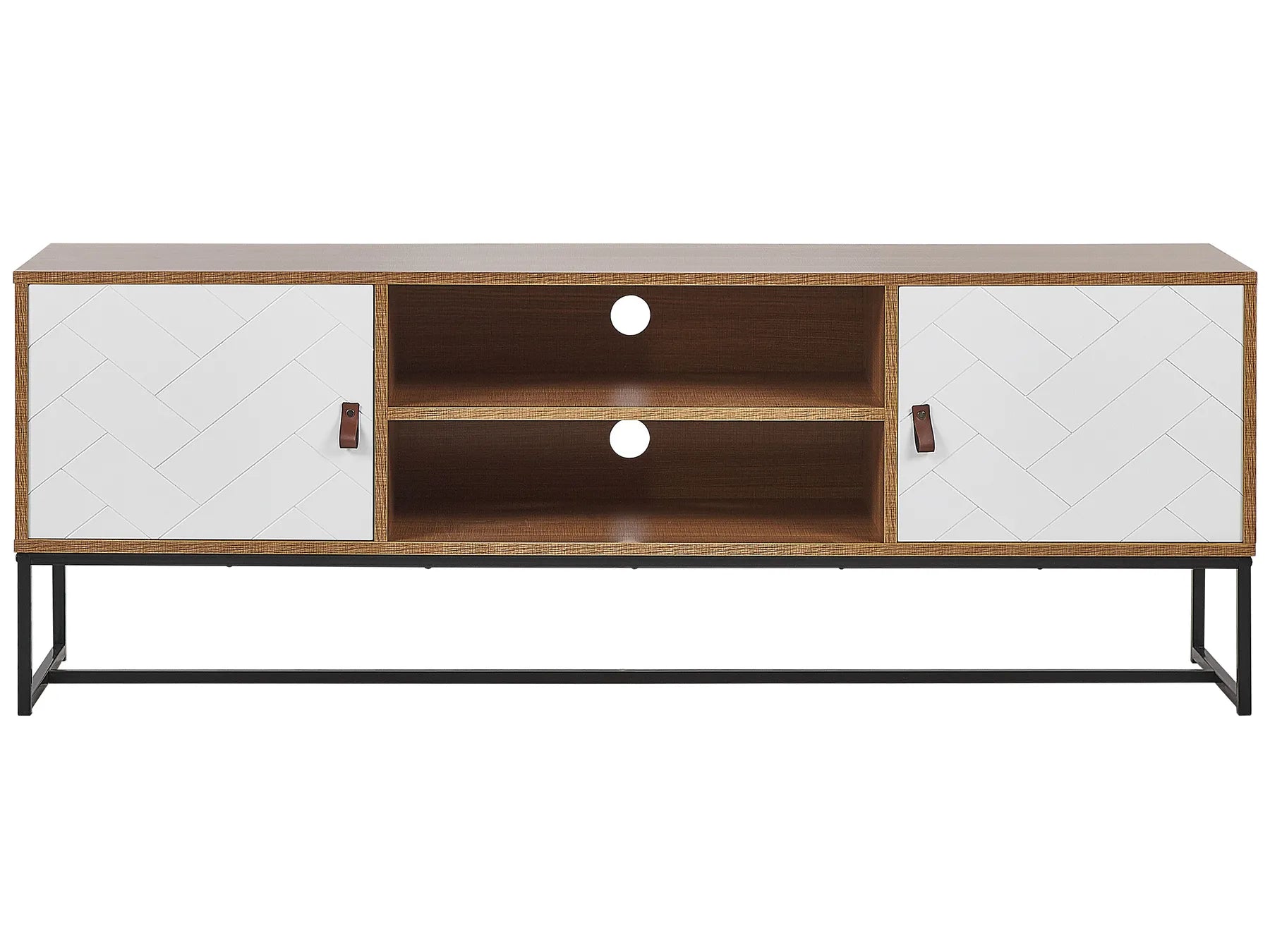 TV Stand NUEVA Light Brown/ White