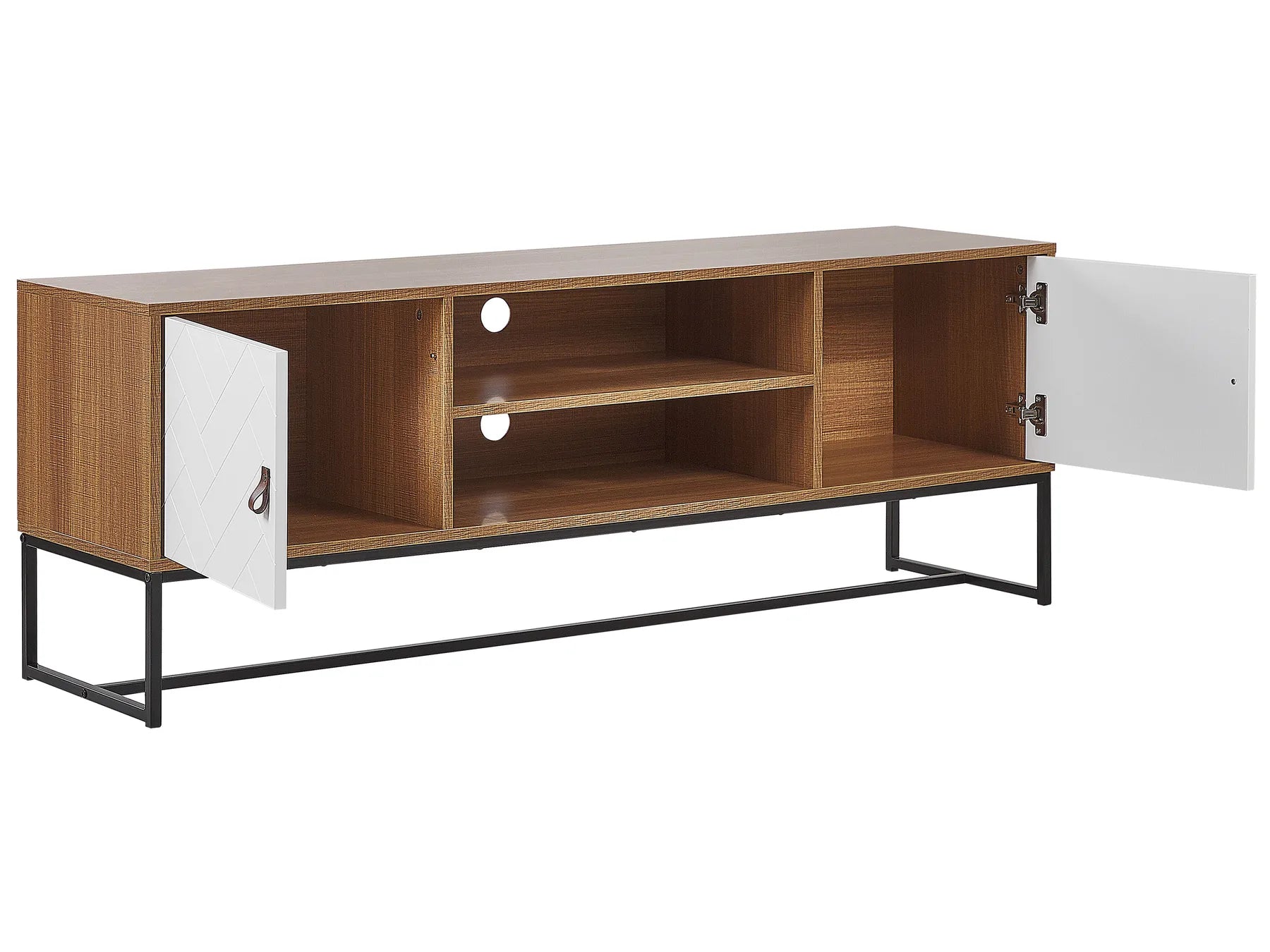TV Stand NUEVA Light Brown/ White