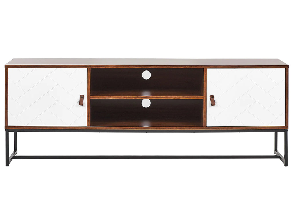 TV Stand NUEVA Dark Brown/ White