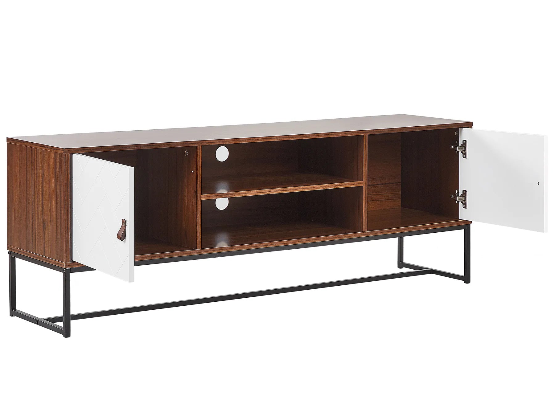 TV Stand NUEVA Dark Brown/ White