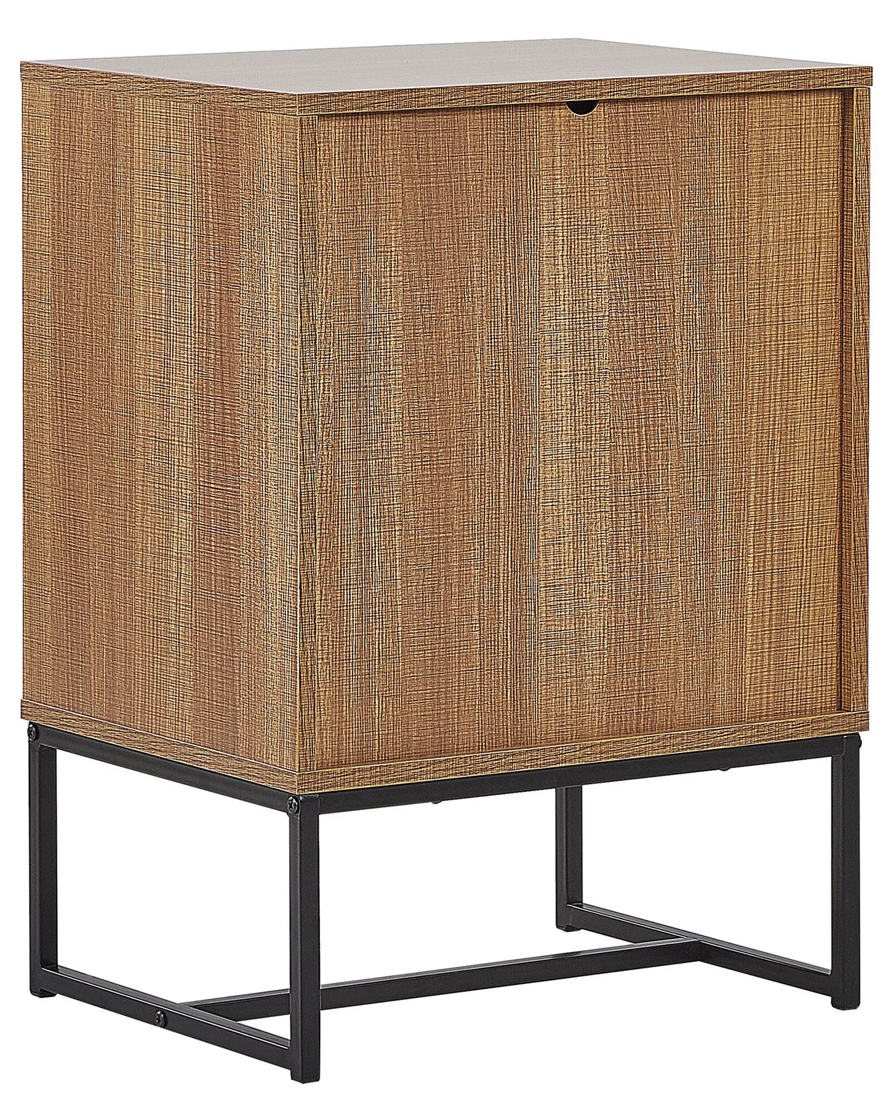 2 Drawer Bedside Table NUEVA Light Brown/ White