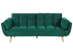 Sofa Bed 3 Seater ASBY Velvet Green