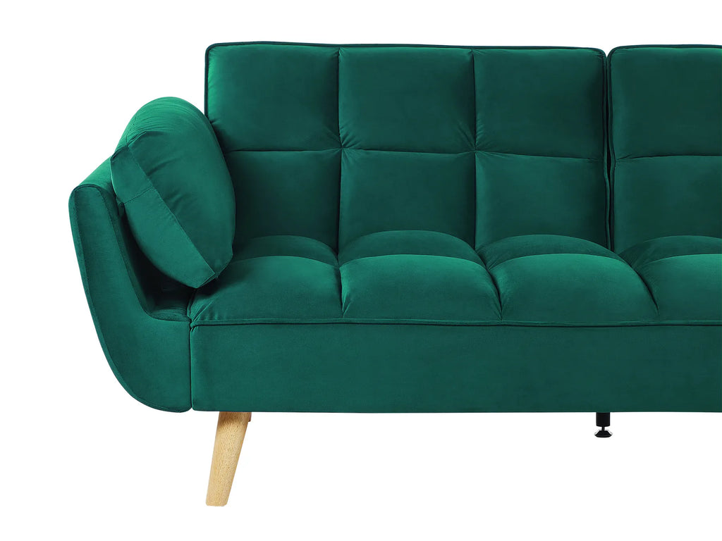 Sofa Bed 3 Seater ASBY Velvet Green