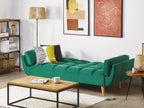 Sofa Bed 3 Seater ASBY Velvet Green