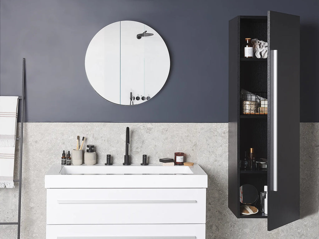 Bathroom Wall Mounted Cabinet MATARO 40 cm Black