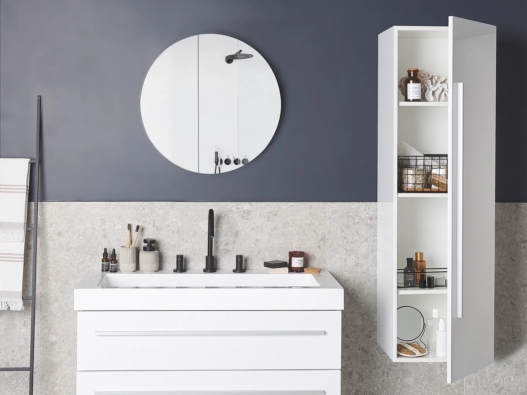 Bathroom Wall Mounted Cabinet MATARO 40 cm White