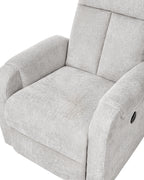 Recliner Chair SOMERO With Footrest Fabric Grey