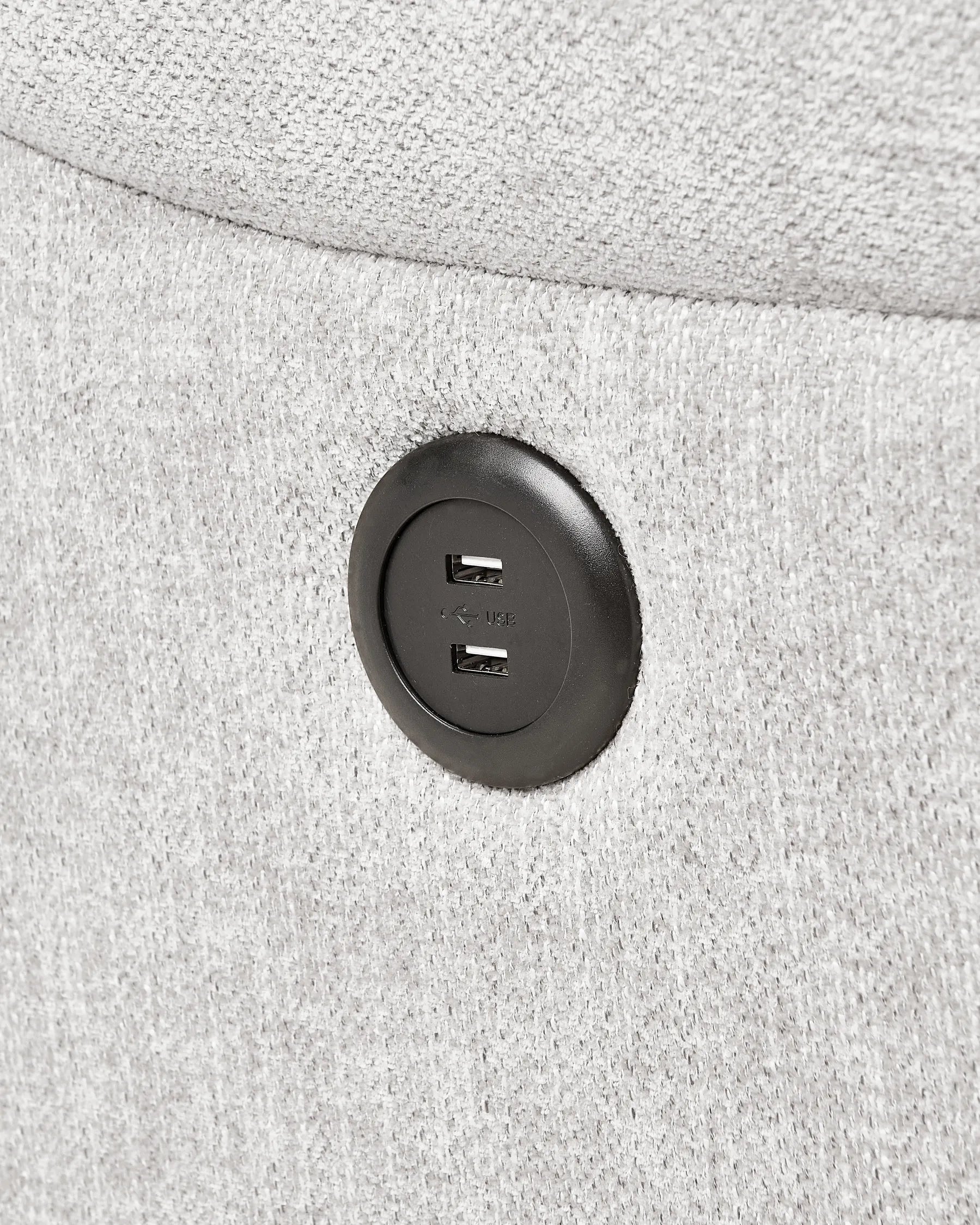 Recliner Chair SOMERO With Footrest Fabric Grey