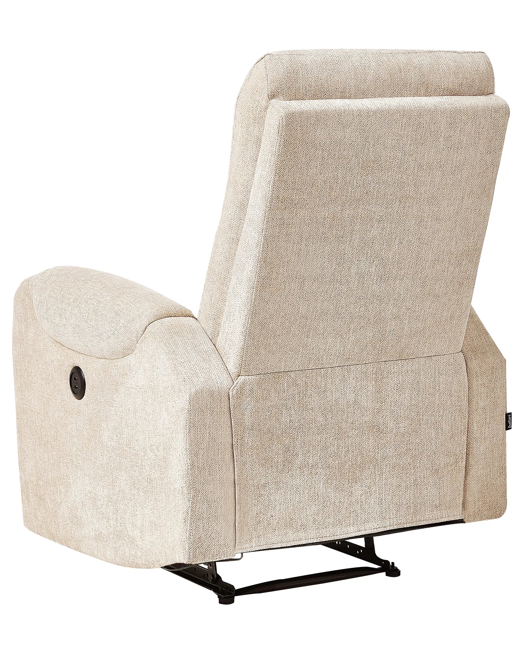 Recliner Chair SOMERO With Footrest Fabric Beige