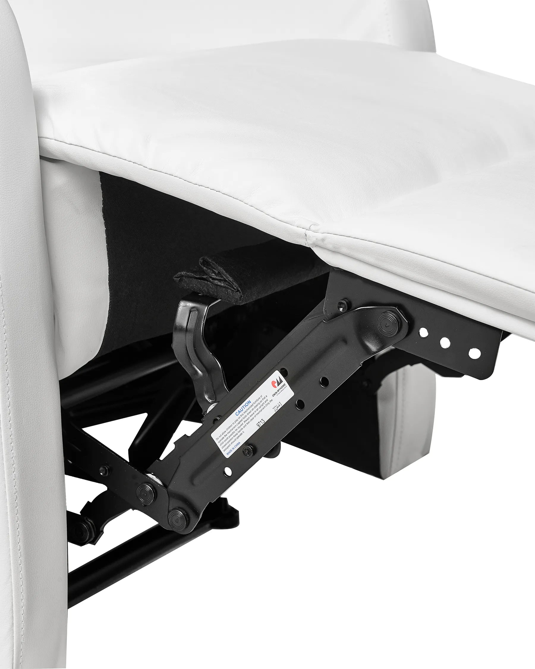 Recliner Chair VIRRAT With Footrest Faux Leather White