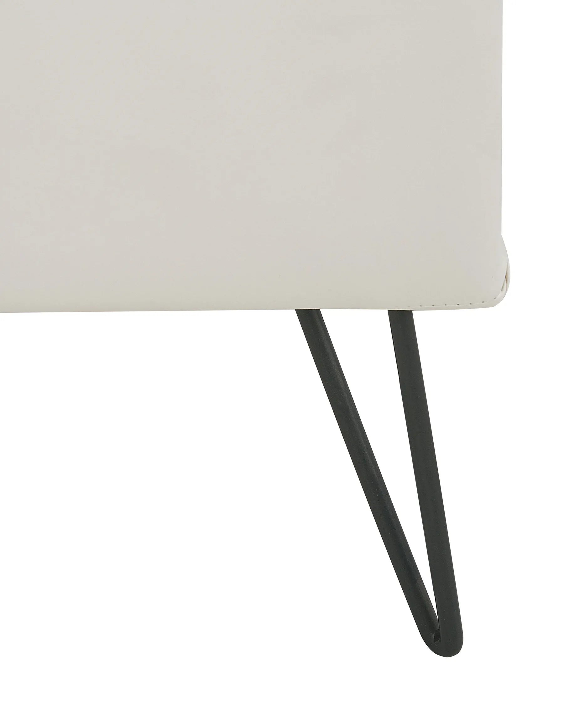 1 Drawer Bedside Table BETIN Faux Leather White