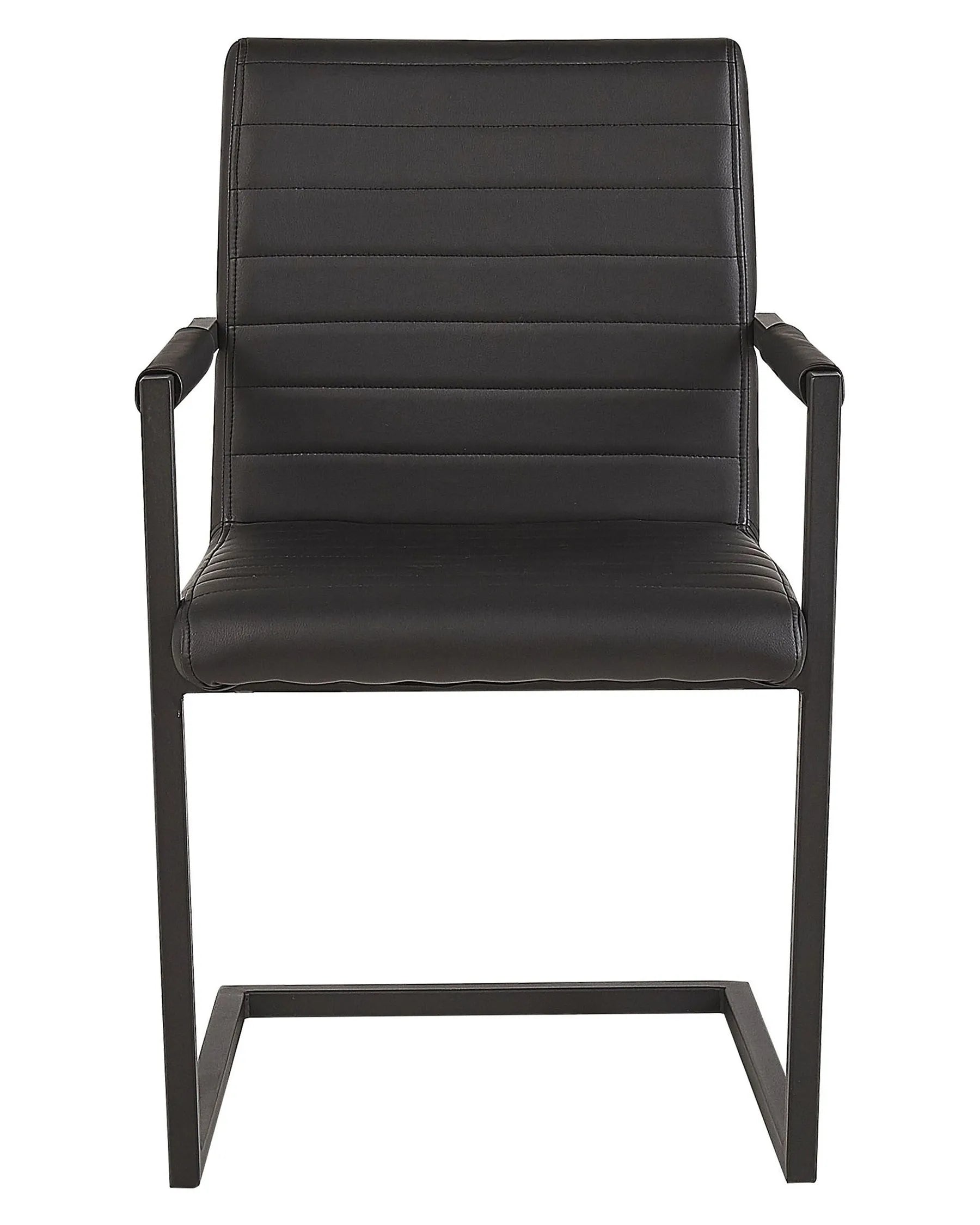 Set of 2 Conference Chairs BUFORD Faux Leather Black