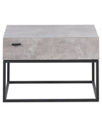 1 Drawer Bedside Table CAIRO Light Grey