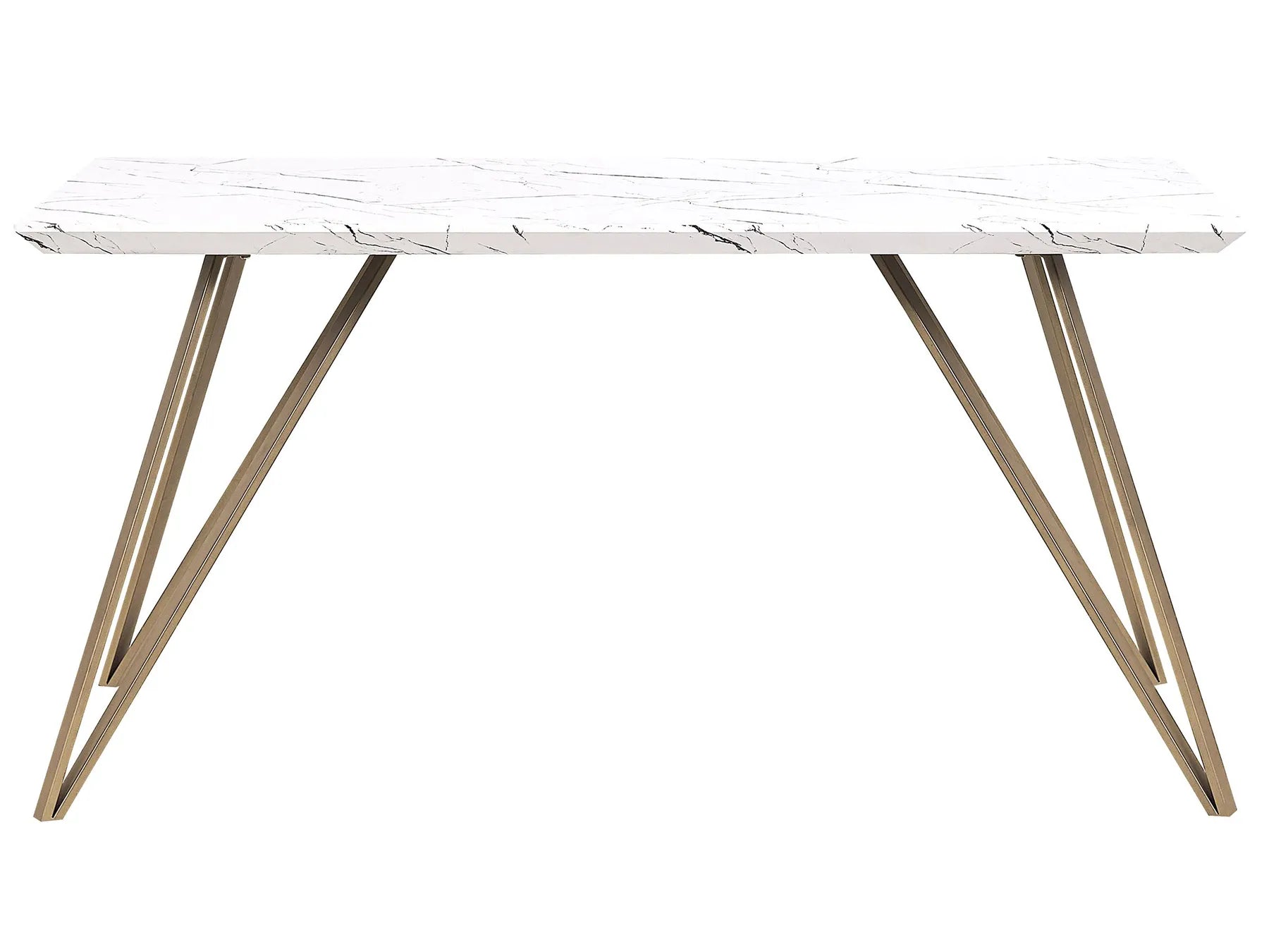 Dining Table MOLDEN Marble/ Gold 150 cm 80 cm